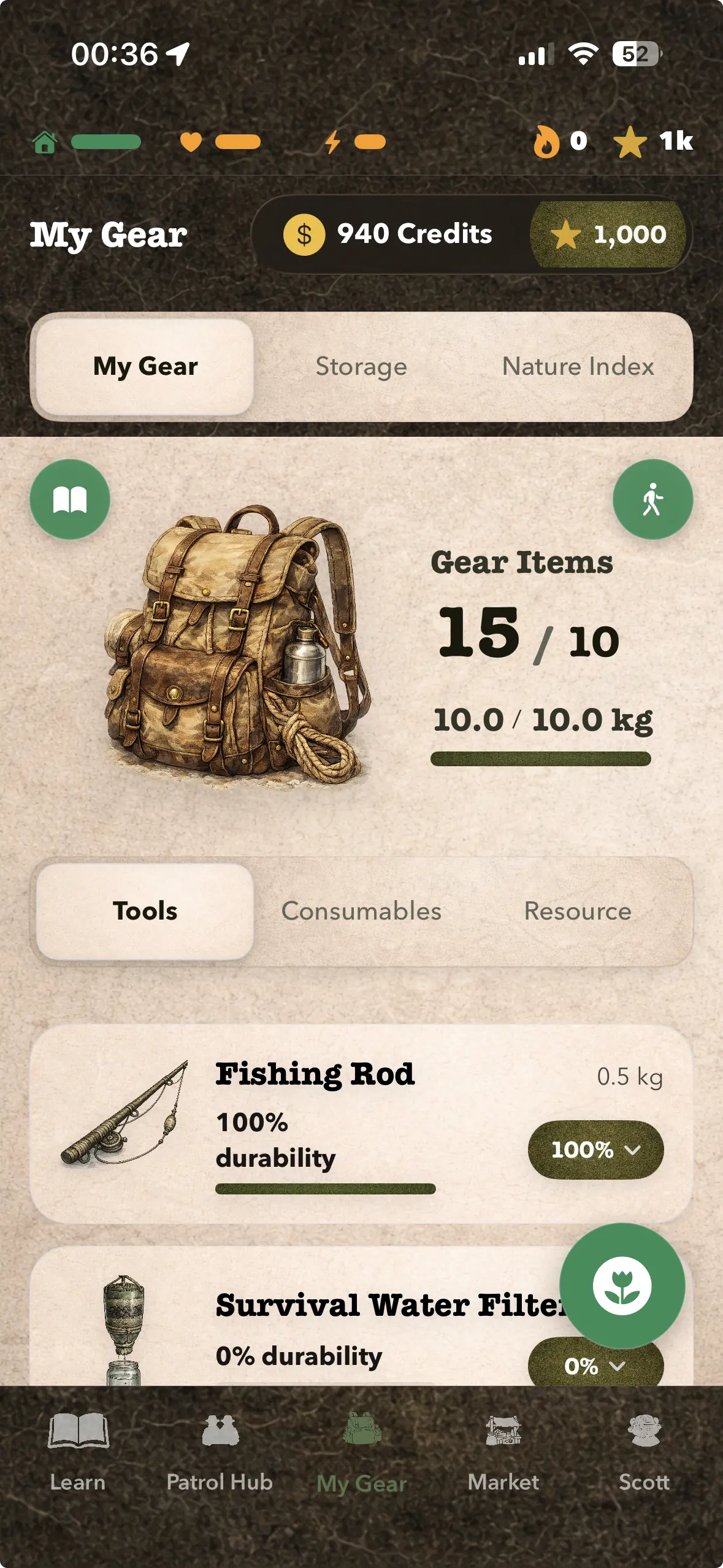 Survivly pack, shop, and upkeep drills on iPhone and Android